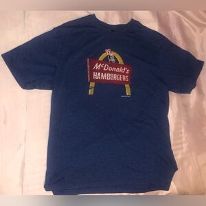 McDonald's Blue Crewneck Tee, vintage look graphic